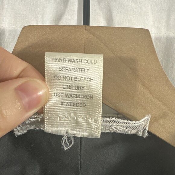 Nic & Mo Anthropologie Lace Ruffle Coquette Peplum Jersey Knit Cardigan Womens M - Picture 8 of 9